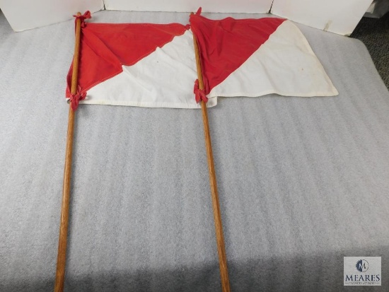 Lot Old Boy Scouts of America Semaphore Flag Set