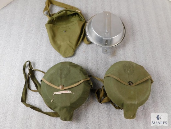 Lot 3 Official Boy Scouts Cooking Kits Mess Kit Sets in Canvas Covers