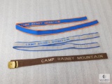 Lot 3 Nylon Camp Rainey Mountain BSA Belts 1 with Brass Boy Scouts America Buckle