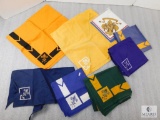 Lot of 8 Various Color Boy Scouts Neckerchiefs BSA