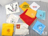Lot of 10 Boy Scout Neckerchiefs Various Colors and Styles