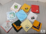 Lot of 10 Boy Scout Neckerchiefs Various Colors and Styles