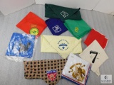 Lot of 10 Boy Scout Neckerchiefs Various Colors and Styles