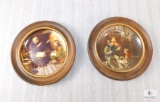 Lot 2 Norman Rockwell Boy Scout Commemorative Collector Plates Wood Framed