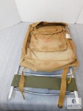 1970's Vintage Boy Scout Camping Pack w/ Aluminum Backpack Rack