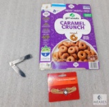 Lot Girl Scouts Imperial Stainless Knife, New Bracelet & Commemorative Cereal Box