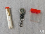 Lot Boy Scouts 60's Marking Pen, Salt/Pepper Shaker Set & Pocket Watch w/ Compass