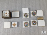 Lot 6 New Marble Boy Scouts Paperweights BSA & Diamond Jubilee and Glass Cub Scout