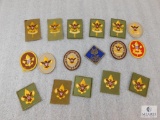 Lot Vintage BSA FIrst Class Rank Patch Collection & 1959 Cub Scout Wolf Patch