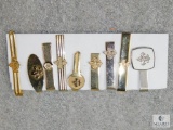 Lot of 9 Different BSA Tie Bars Boy Scout Logo