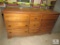 Vintage Wood 9 Drawer Dresser