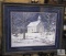 G. Webb Snowy Old Church Print Framed & Matted