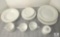 9 pc Lot Fruit De Blanc White China Pieces Mugs, Plates, Saucers, and Bowl