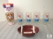 Lot 4 Clemson 1974 Undefeated Glasses 2016 National Champion Cup & Porcelain Football Tray