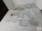 Large lot of Glass Trays & Bowls - Some Cut or Etched