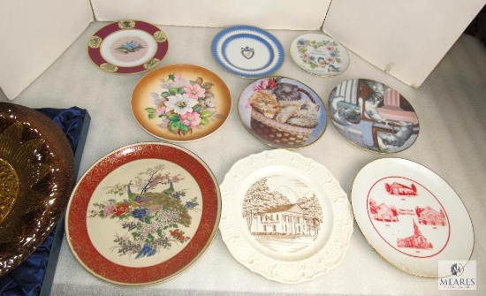 Large Lot of Collector Plates Bradford Exchange + Large Sunflower Platter