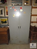 2 Door Metal Storage Cabinet w/ 4 Adjustable Shelves