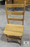Wood Chair Converts to 3 Foot Step Ladder