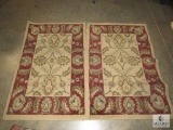 Lot of 3 Oriental Style Rugs 2 Ivory 30