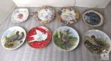Lot of Collector Plates Bradford Exchange; Hummingbirds, Floral Print, Birds +