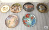 Lot of Collector Plates Bradford Exchange; Hummingbirds, & Tigers