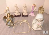 Lot of 7 Porcelain & Ceramic Angel & Religious Figurines w/ Precious Moments