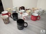 Lot 16 Coffee Mugs Cups Various Styles Some Collectible