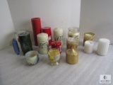 Large Lot of Candles - PIllars and Jar Candles Most New Unused