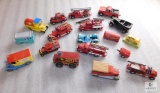 Lot of Small Cast Cars, Fire Trucks, Truck Play Toy Vehicles