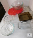 Large Lot Glass Casserole Dishes, Mixing Bowls, and Loaf Pans