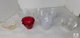 Lot Glass & Plastic Icecream / Sherbet or Condiment Cup Bowls