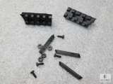 Polymer Picatinny rail sections with mounting hardware