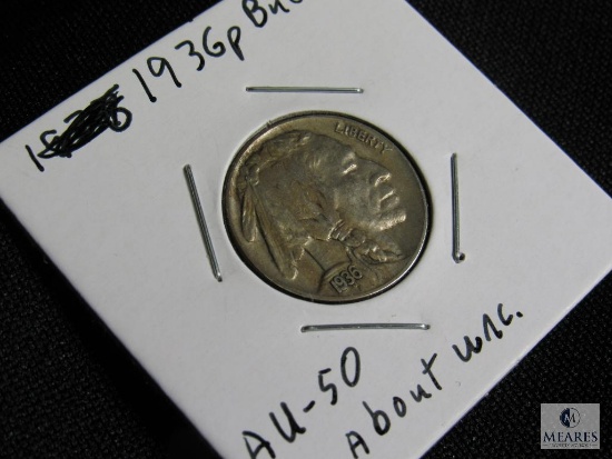 1936 P Buffalo Nickel AU-50 About Uncirculated