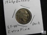 1926 P Buffalo Nickel EF-40 Extra Fine Dark Color