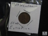 1909 Wheat Cent EF-40 Extra Fine