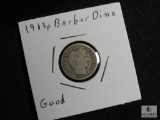 1913 P Barber Dime Good