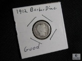 1912 Barber Dime G-4 Good