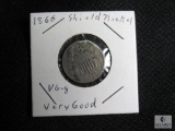 1866 Shield Nickel VG-8 Very Good