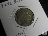 1925 D Buffalo Nickel Partial Date
