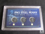1943 Steel Penny Complete Mint Mark Collection