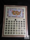 Historic Americana Series 50 State Quarter Collection in Poster