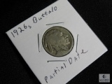 1926 S Buffalo Nickel Partial Date