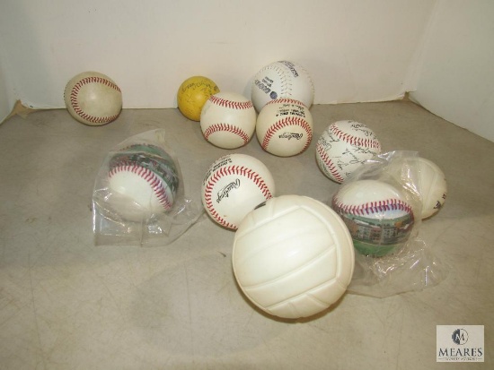 Lot of Baseballs Some Greenville Drive 1 with Signatures, 1 Softball +