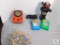 Lot of small toy soldiers, Robot, skedoodle toy