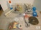 Mixed lot of electrical outlet boxes, scissors etc.
