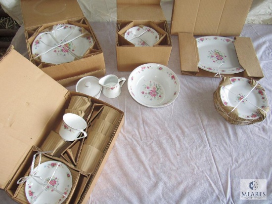 Lot of Porcelain China Dinner Pieces Floral Design