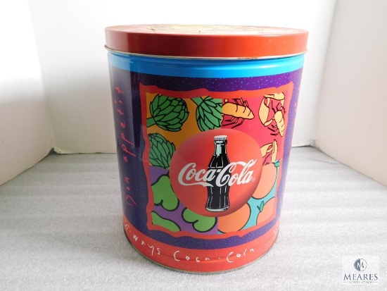 Collectible Coca Cola Popcorn Tin can