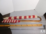 Mixed Lot of Flag Pole, Golf Club, yard stick , cane etc.