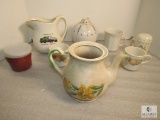 Lot of 9 Dinner Pieces Assorted Pottery China Ceramic jars etc. ( Refer to photos for details)