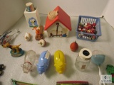 Vintage Lot of Toys, Tractors, cars, Snoopy house, etc.